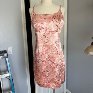 Pink floral dress